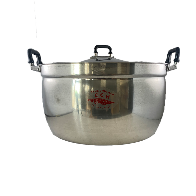 Aluminium Cooking Pot 38cm 2pc/case (VAT)