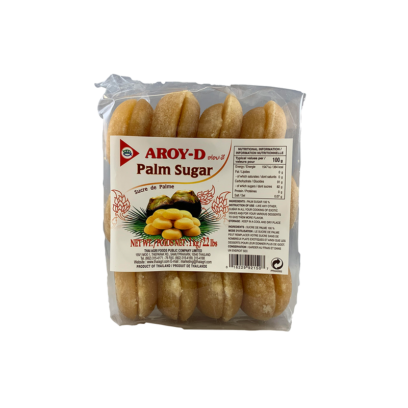 Aroy-D Palm Sugar - Blocks 1kg/pack