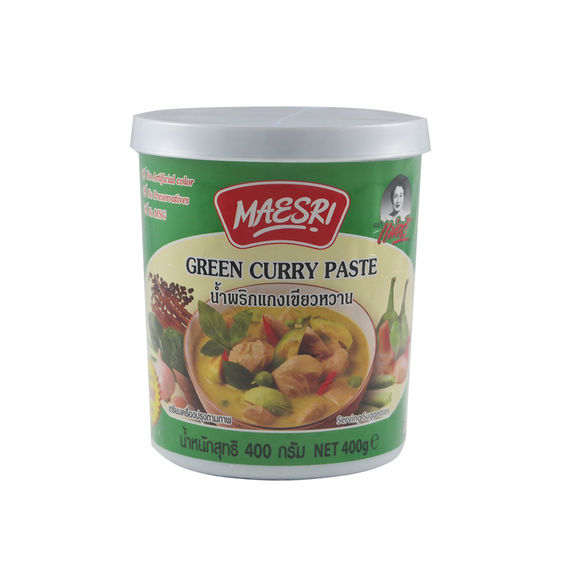 Mae Sri Vegetarian Green Curry Paste 400g/pack